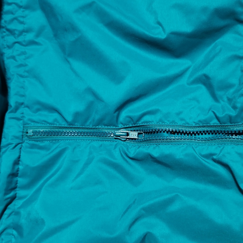 Vintage 90's Columbia Teal Anorak Retro Hideaway Hood Radial Sleeve Large - Picture 9 of 13